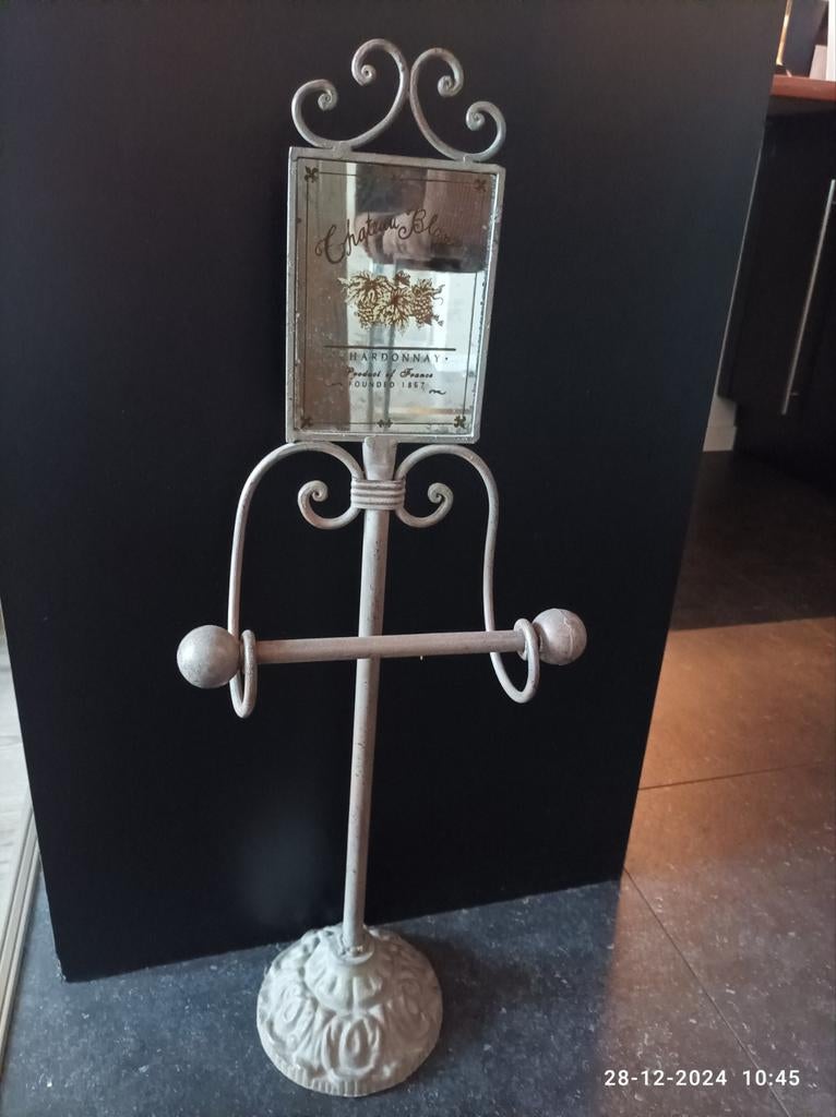 Decoratieve staande wc rolhouder - Brocante stijl, Ophalen, Gebruikt, Grijs, Overige typen