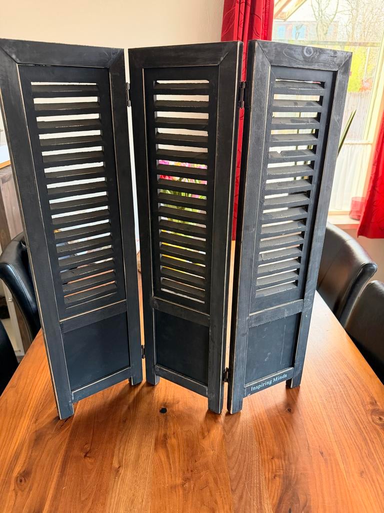 5 x Landelijke shutter raamscherm 70 cm, Ophalen, Zo goed als nieuw