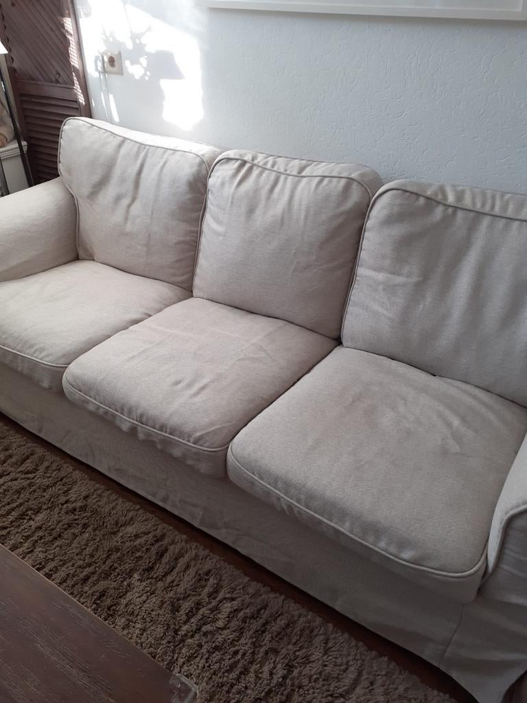 Ikea ektorp bank hoezen, Ophalen, Driepersoons, 75 tot 100 cm, Zo goed als nieuw
