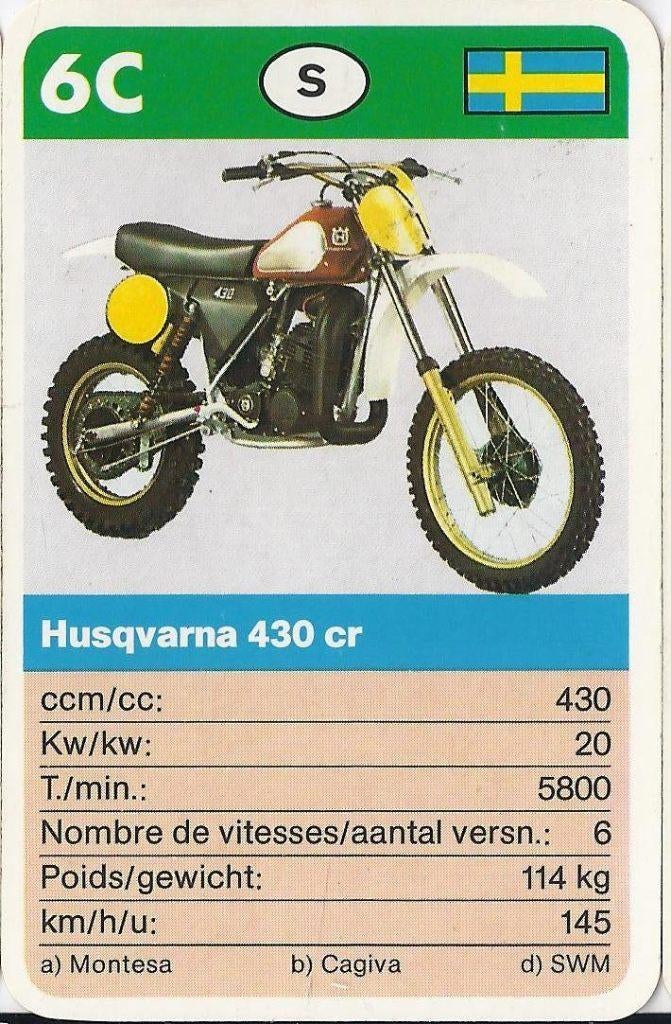 X23 motorkaartje 6c husqvarna 430 cr, Ophalen of Verzenden, Zo goed als nieuw, Motoren