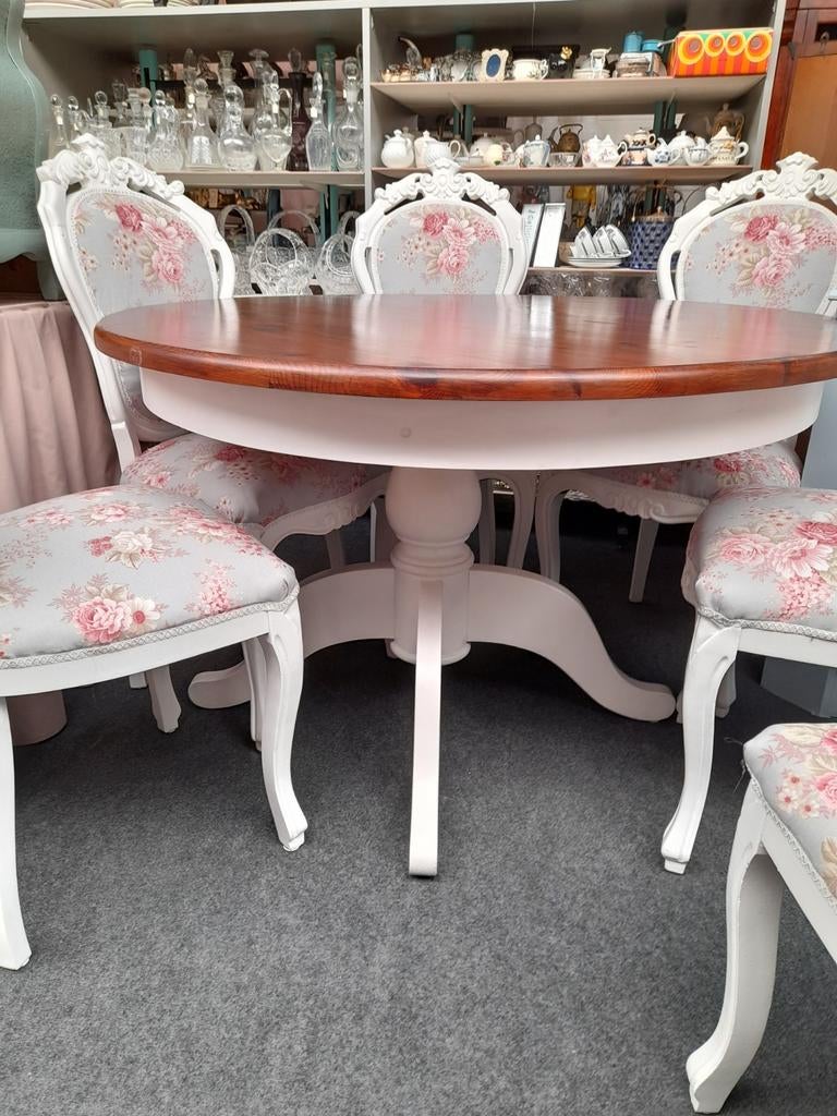 Mooie witte eet tafel donker blad, Ophalen of Verzenden, Zo goed als nieuw, Rechthoekig, 50 tot 100 cm