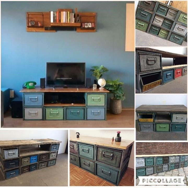 Modulaire Kasten Ladekast Dressoir TV-kast Stelling SALE !!, Nieuw, Ophalen of Verzenden, Minder dan 100 cm, Metaal