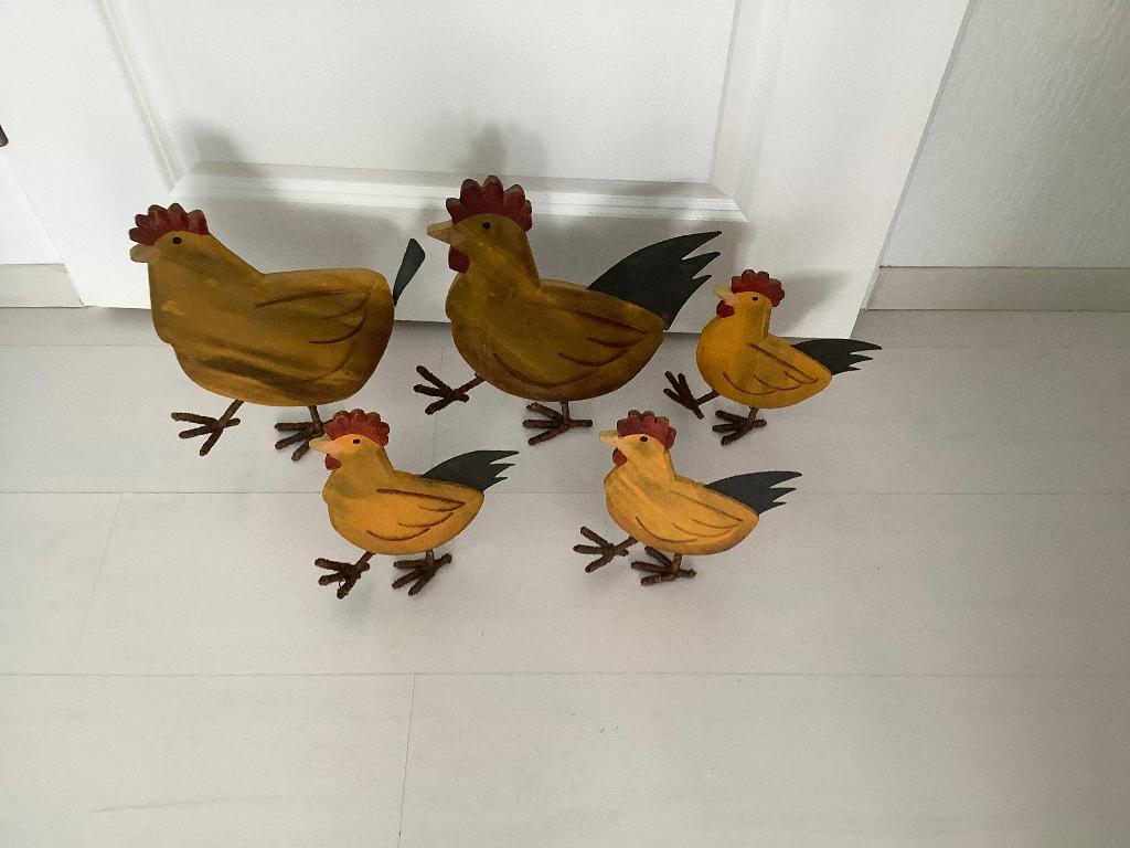 Houten en metalen vogels en kippen, Ophalen of Verzenden, Zo goed als nieuw, Dier