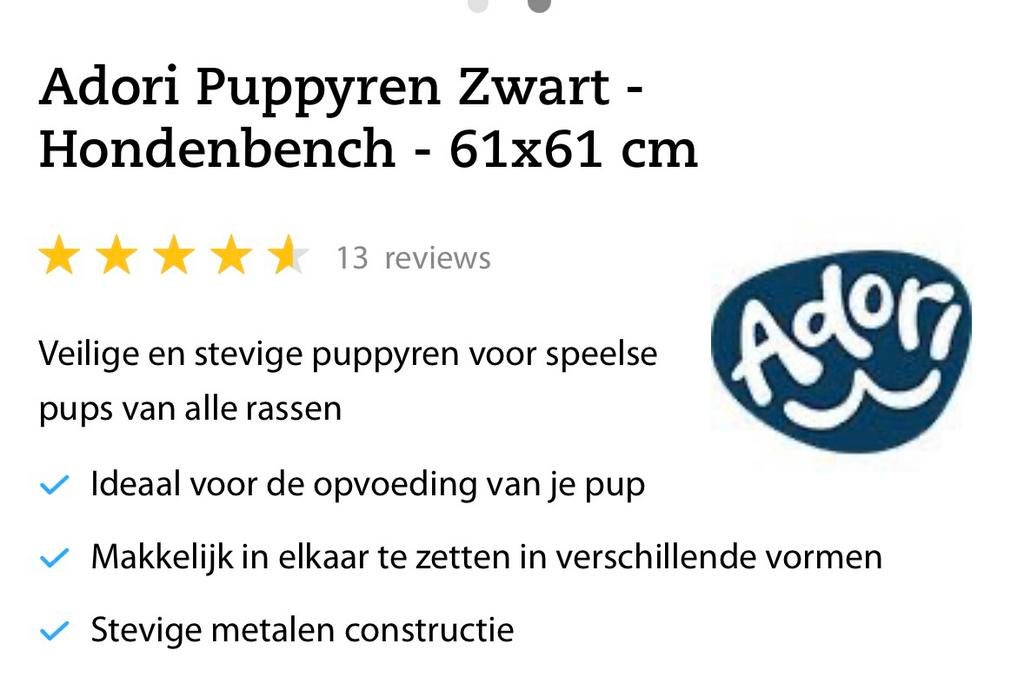 Puppyren te koop (zo goed als nieuw), Dieren en Toebehoren, Hondenbenches, Ophalen, Zo goed als nieuw